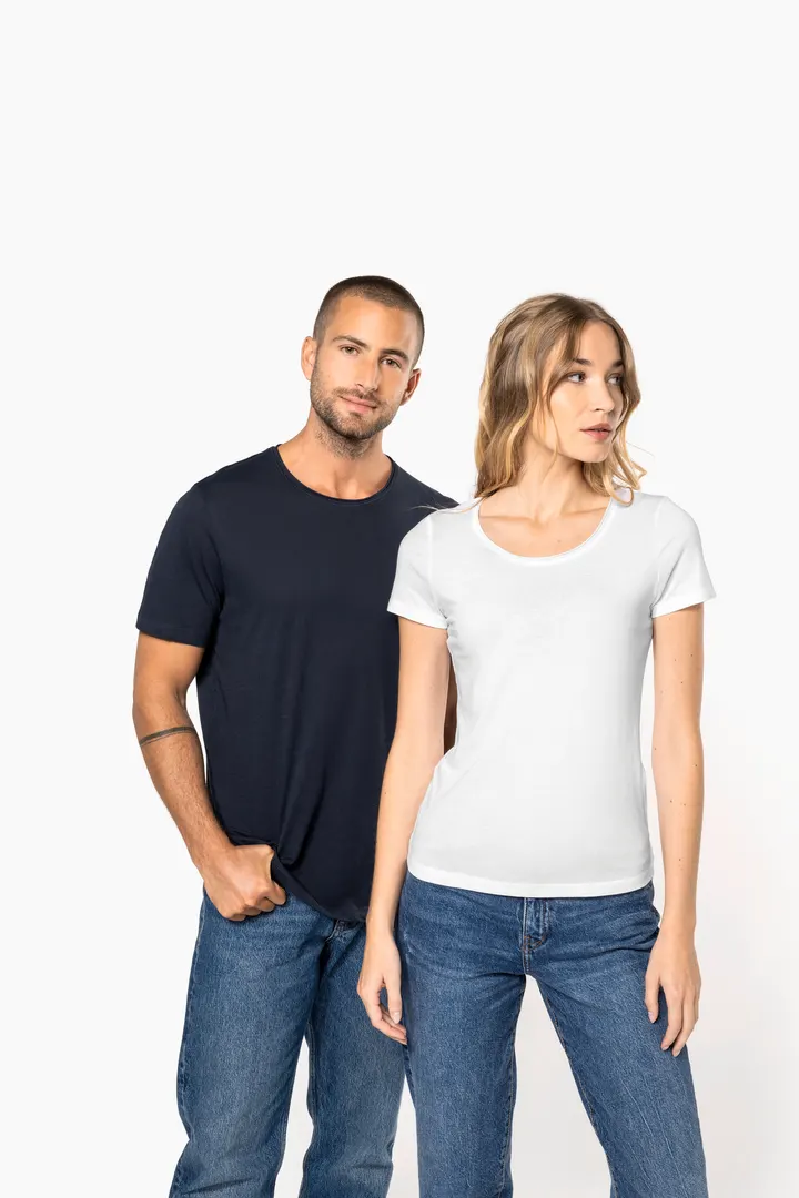 Bio-T-Shirt für Damen mit kurzen Ärmeln und ungesäumtem Halsausschnitt 14