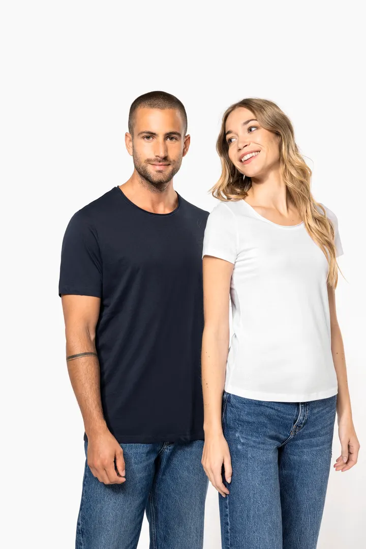 Bio-T-Shirt für Damen mit kurzen Ärmeln und ungesäumtem Halsausschnitt 15