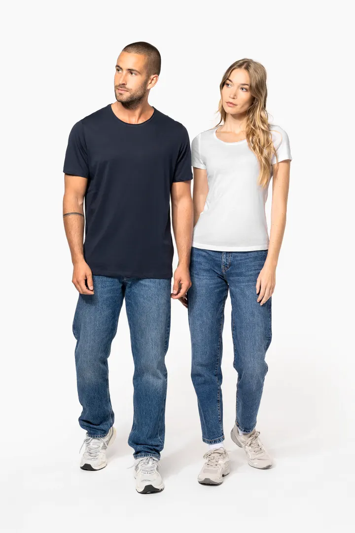 Bio-T-Shirt für Damen mit kurzen Ärmeln und ungesäumtem Halsausschnitt 12