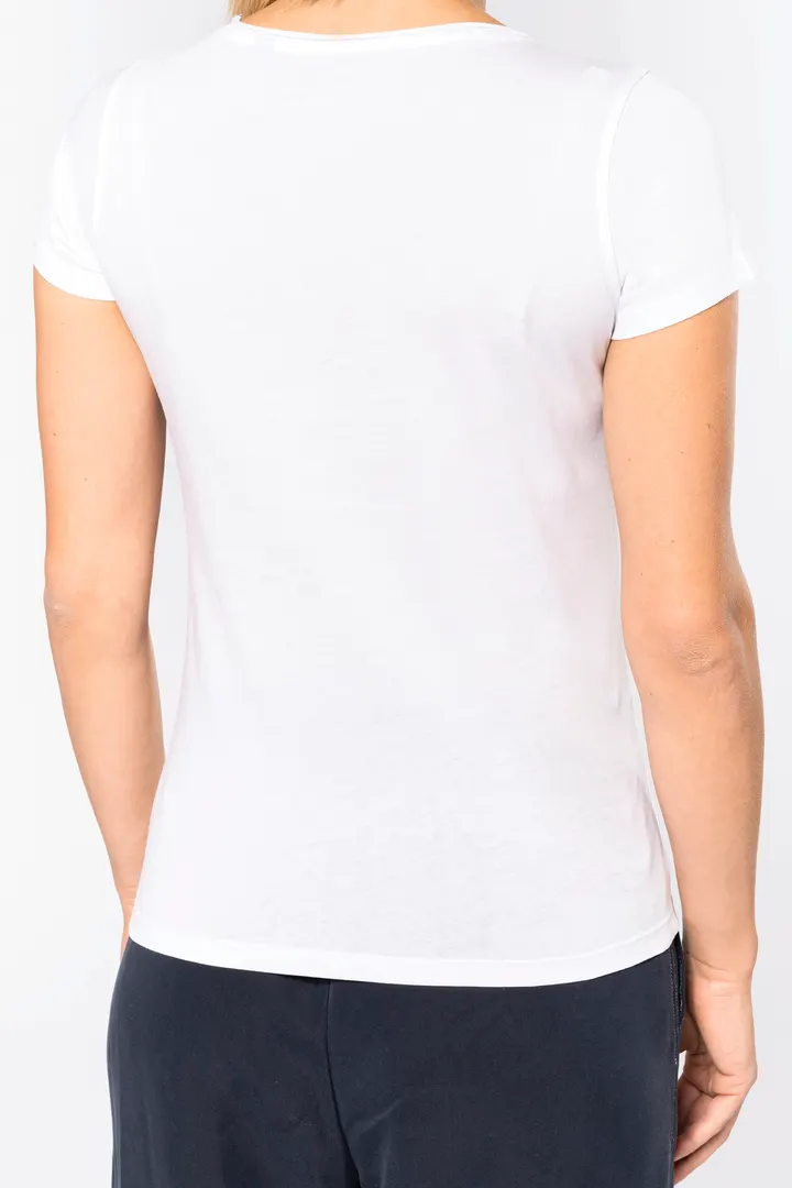 Bio-T-Shirt für Damen mit kurzen Ärmeln und ungesäumtem Halsausschnitt 6