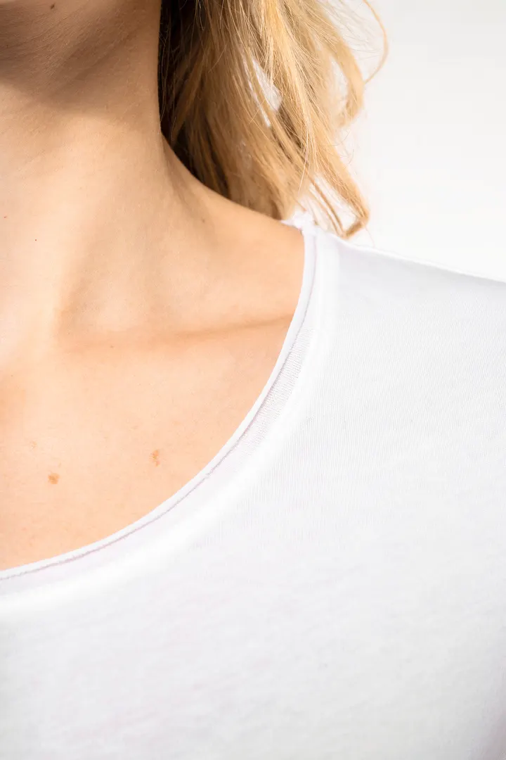 Bio-T-Shirt für Damen mit kurzen Ärmeln und ungesäumtem Halsausschnitt 5