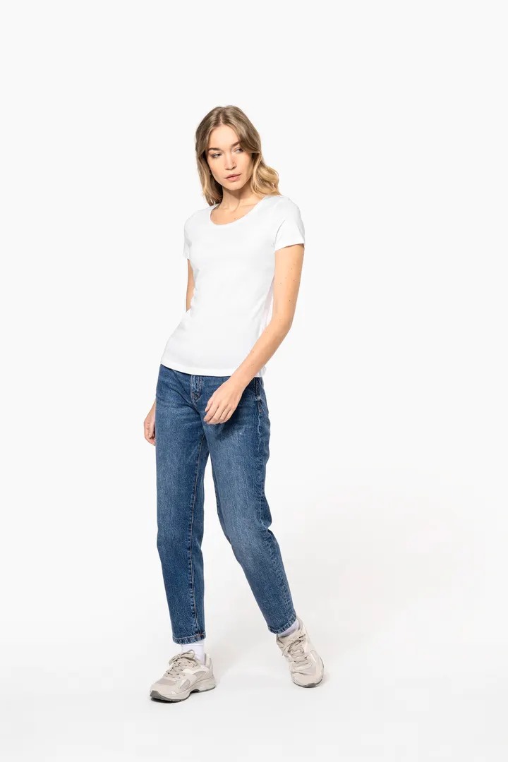Bio-T-Shirt für Damen mit kurzen Ärmeln und ungesäumtem Halsausschnitt 7