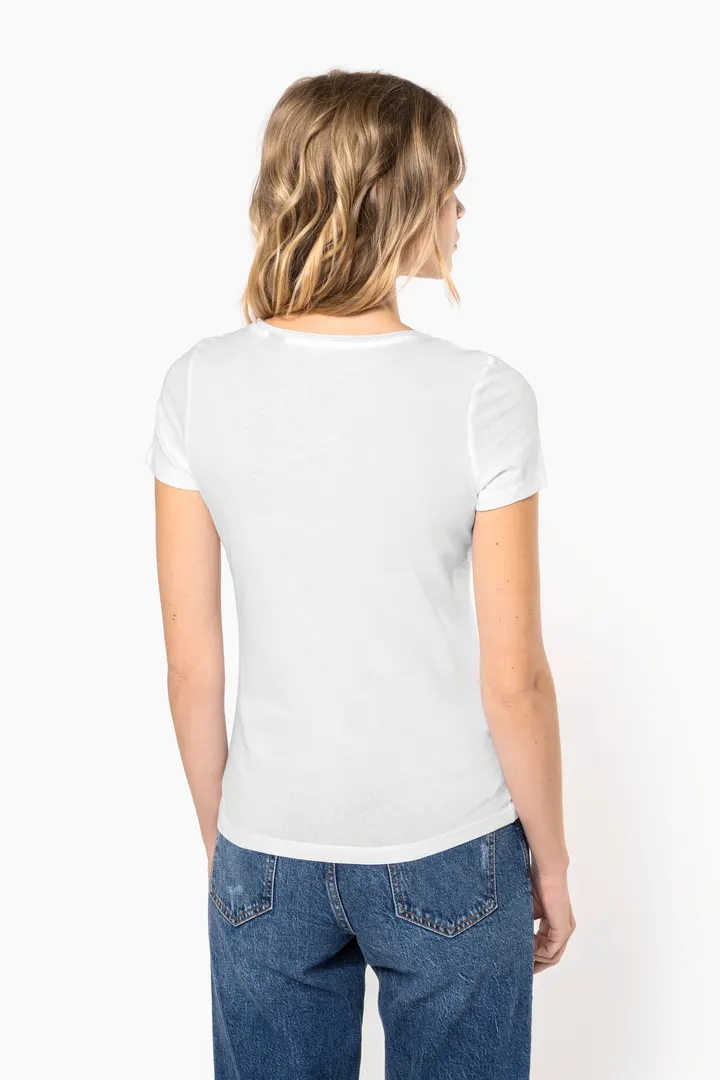 Bio-T-Shirt für Damen mit kurzen Ärmeln und ungesäumtem Halsausschnitt 11