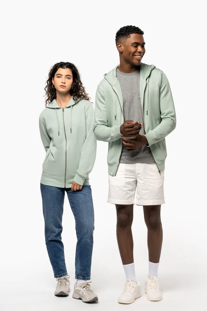 Umweltfreundliches Unisex-Kapuzensweatshirt mit Reißverschluss 9