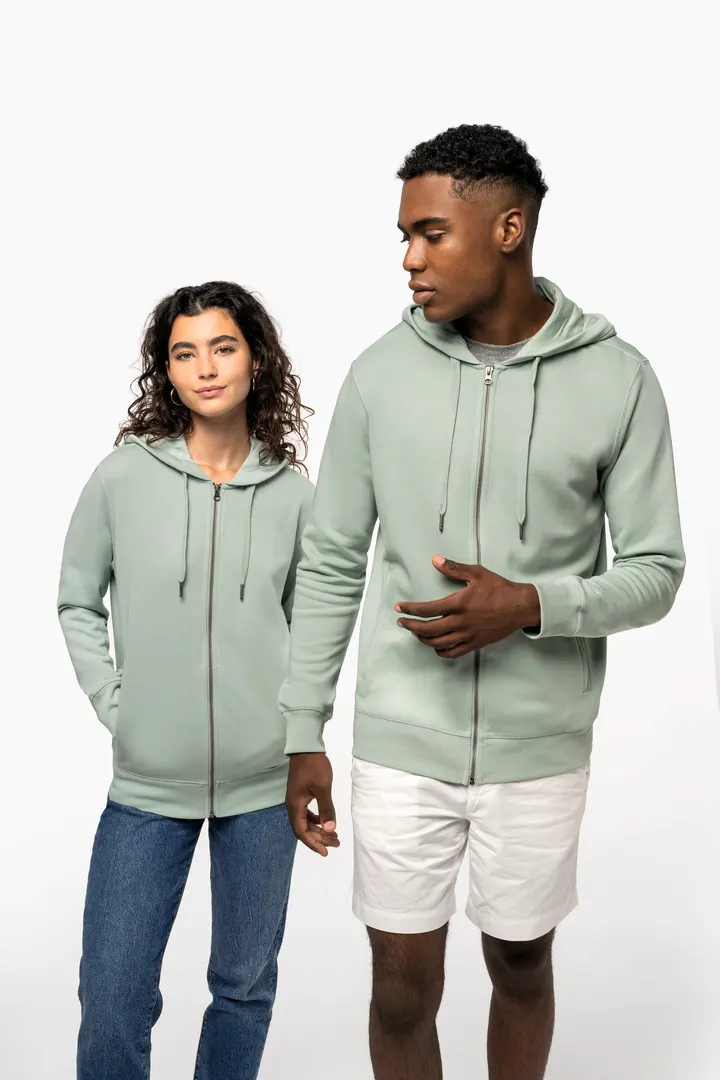 Umweltfreundliches Unisex-Kapuzensweatshirt mit Reißverschluss 10