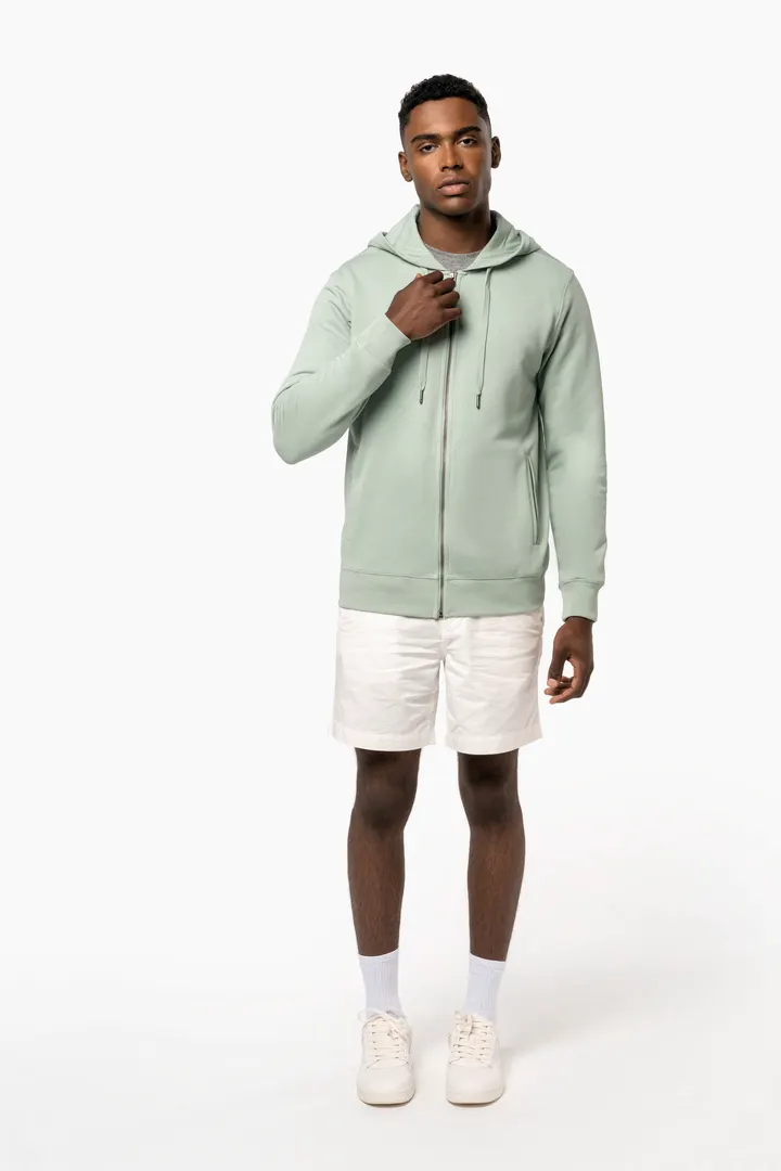 Umweltfreundliches Unisex-Kapuzensweatshirt mit Reißverschluss 11