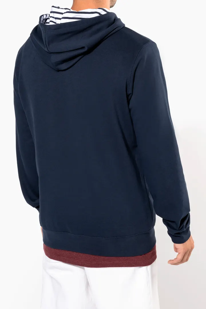 Unisex-Kapuzensweatshirt mit kontrastfarbener Kapuze und Motiven 3