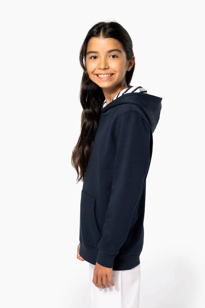 Kapuzensweatshirt mit kontrastfarbener Kapuze und Motiven für Kinder 23