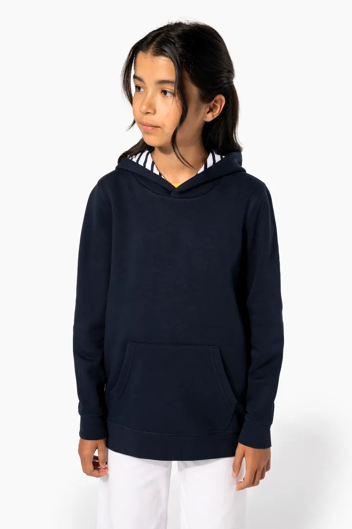 Kapuzensweatshirt mit kontrastfarbener Kapuze und Motiven für Kinder 24
