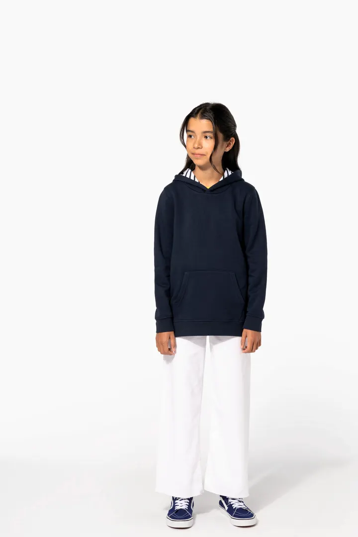 Kapuzensweatshirt mit kontrastfarbener Kapuze und Motiven für Kinder 26