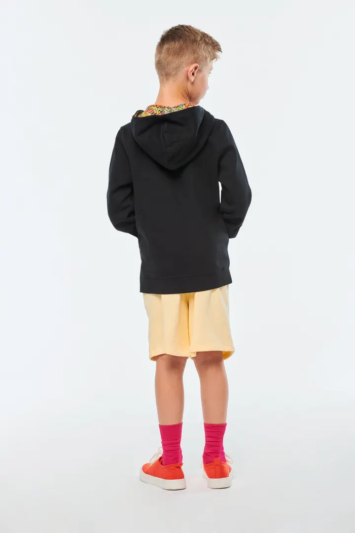 Kapuzensweatshirt mit kontrastfarbener Kapuze und Motiven für Kinder 33