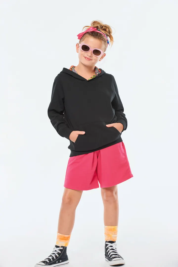 Kapuzensweatshirt mit kontrastfarbener Kapuze und Motiven für Kinder 11