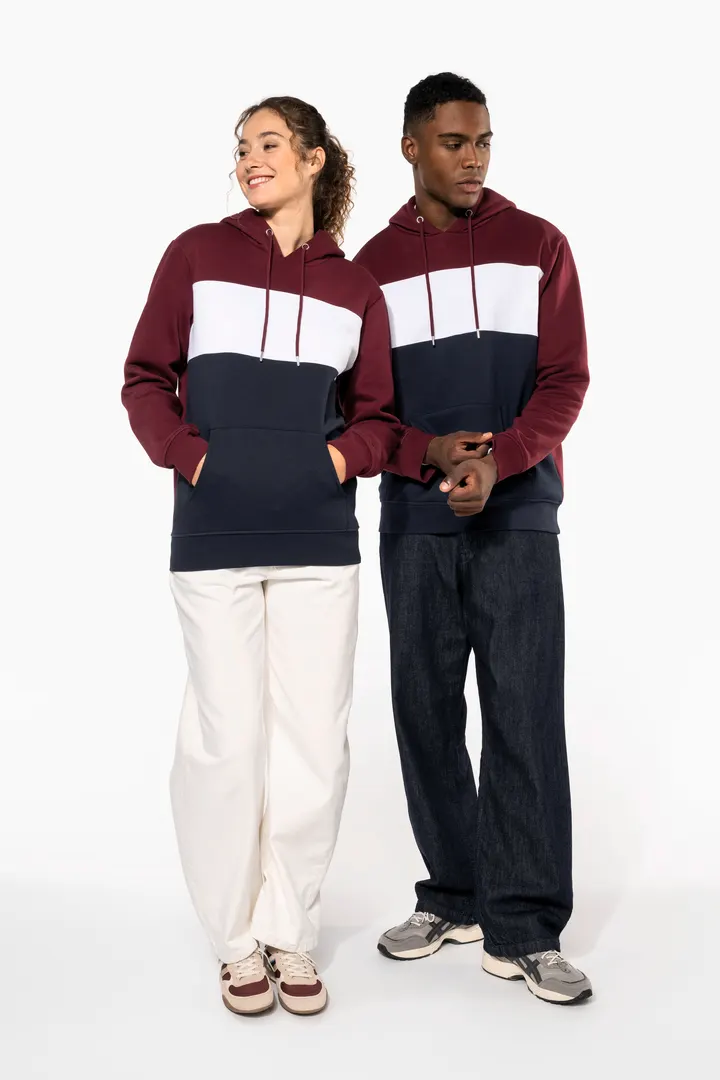 Dreifarbiges Kapuzensweatshirt, Unisex 17