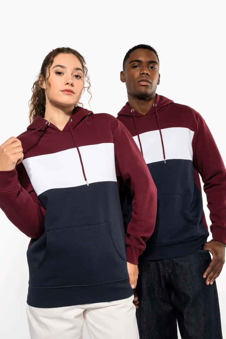 Dreifarbiges Kapuzensweatshirt, Unisex 18