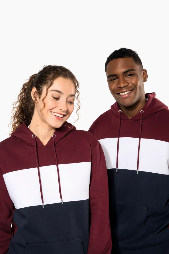 Dreifarbiges Kapuzensweatshirt, Unisex 20