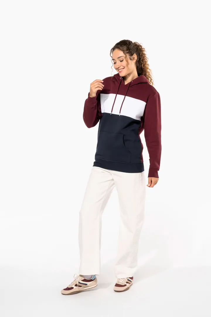 Dreifarbiges Kapuzensweatshirt, Unisex 21