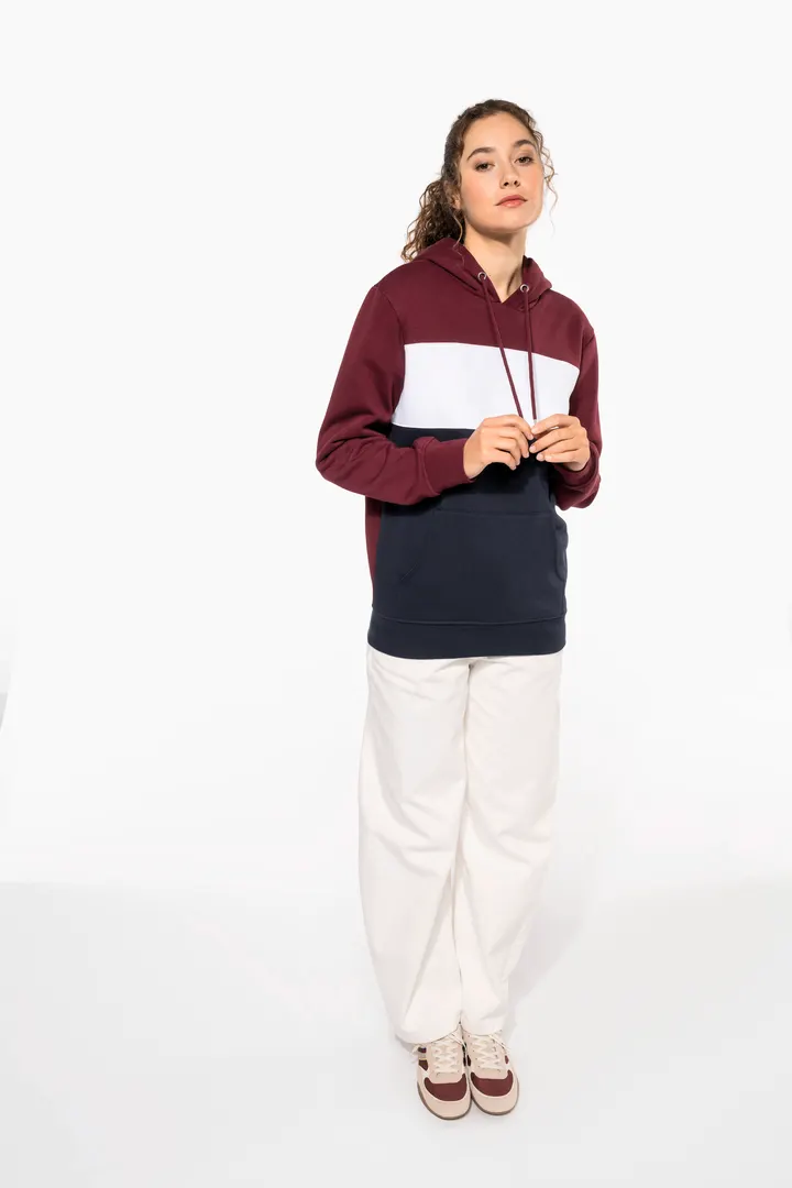 Dreifarbiges Kapuzensweatshirt, Unisex 22