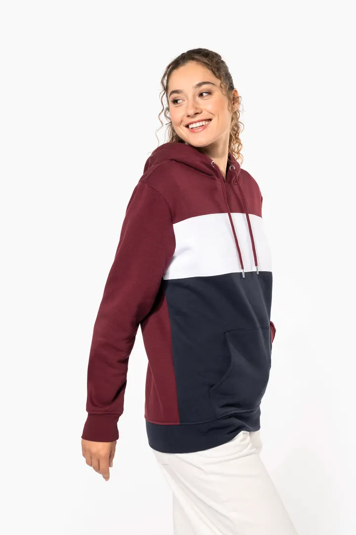 Dreifarbiges Kapuzensweatshirt, Unisex 23