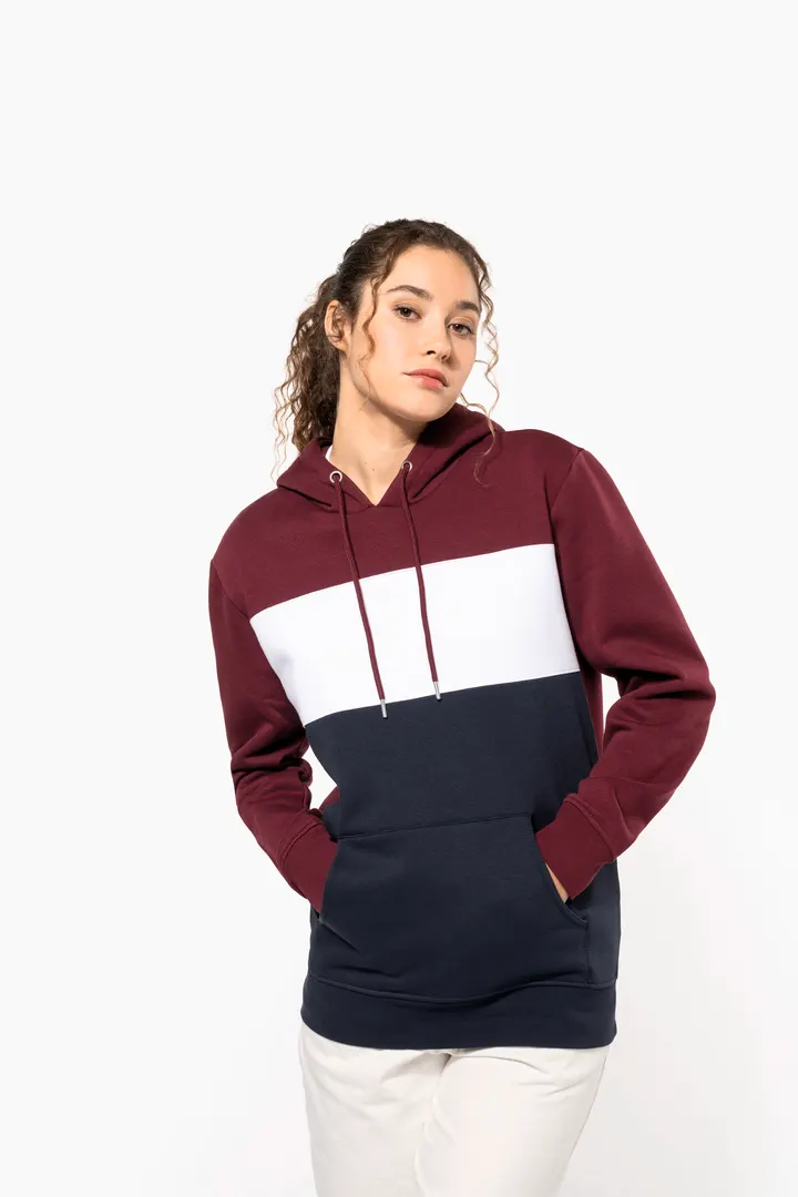 Dreifarbiges Kapuzensweatshirt, Unisex 25