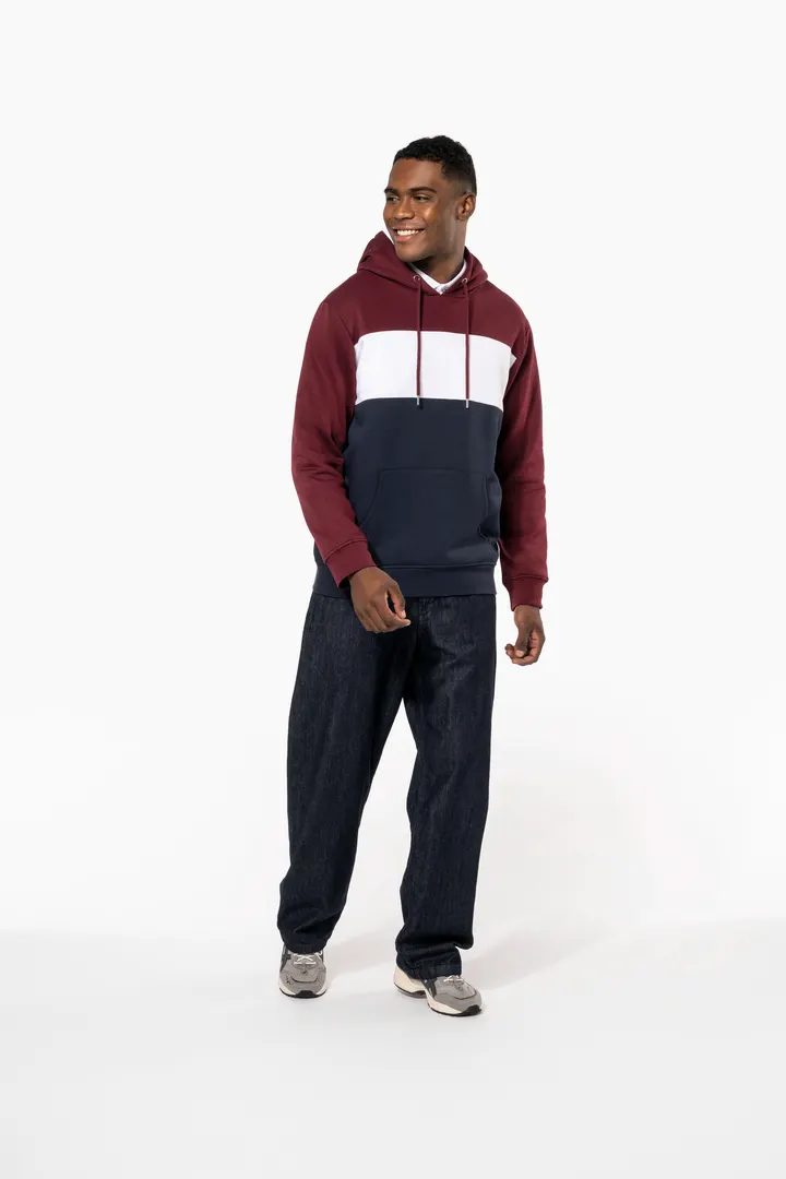 Dreifarbiges Kapuzensweatshirt, Unisex 2