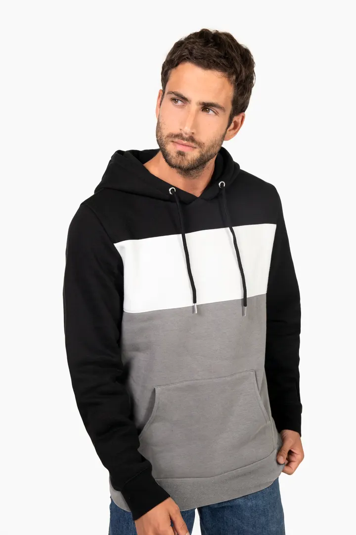 Dreifarbiges Kapuzensweatshirt, Unisex 5