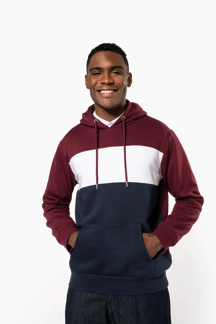 Dreifarbiges Kapuzensweatshirt, Unisex 4