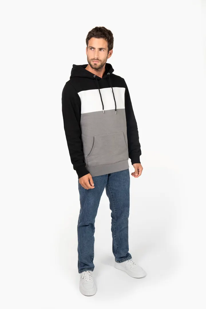 Dreifarbiges Kapuzensweatshirt, Unisex 9