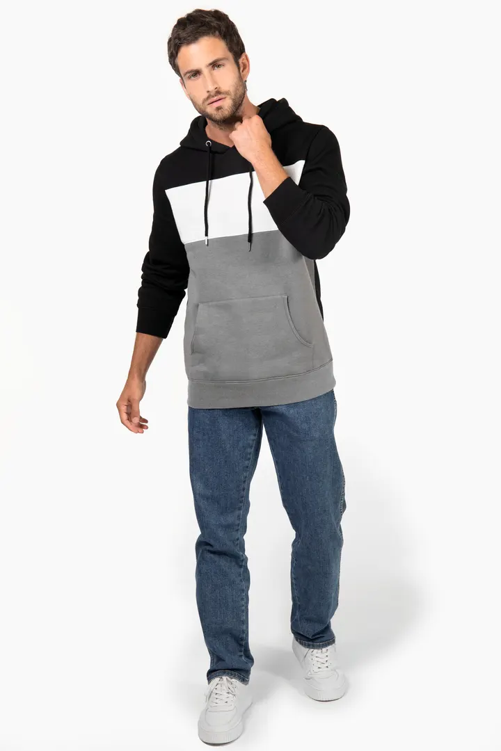 Dreifarbiges Kapuzensweatshirt, Unisex 11