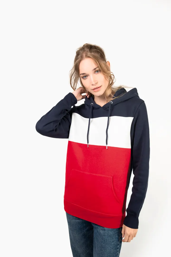 Dreifarbiges Kapuzensweatshirt, Unisex 16