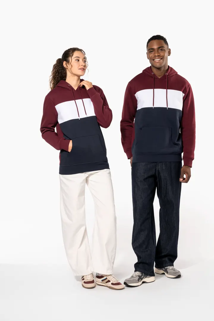 Dreifarbiges Kapuzensweatshirt, Unisex 15