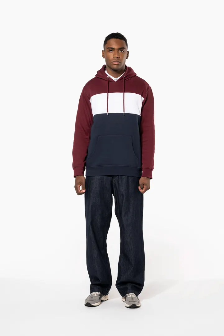 Dreifarbiges Kapuzensweatshirt, Unisex 1