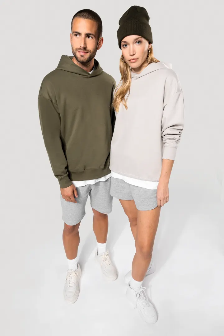 Sweatshirt à capuche molleton oversize unisexe 21