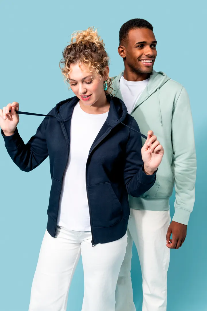 Umweltfreundliches Kapuzensweatshirt mit Reißverschluss Herren 19