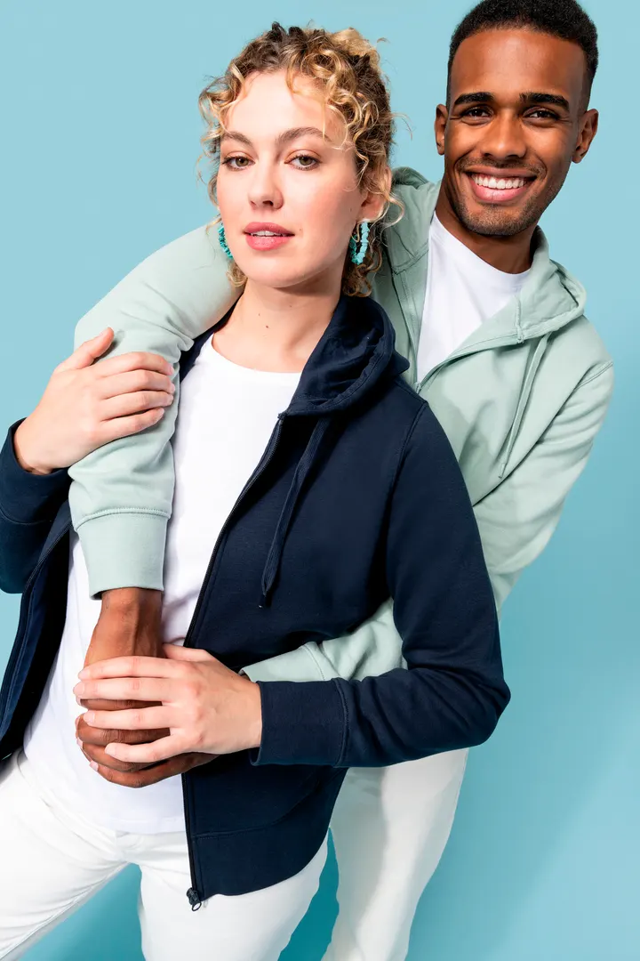 Umweltfreundliches Kapuzensweatshirt mit Reißverschluss Herren 17
