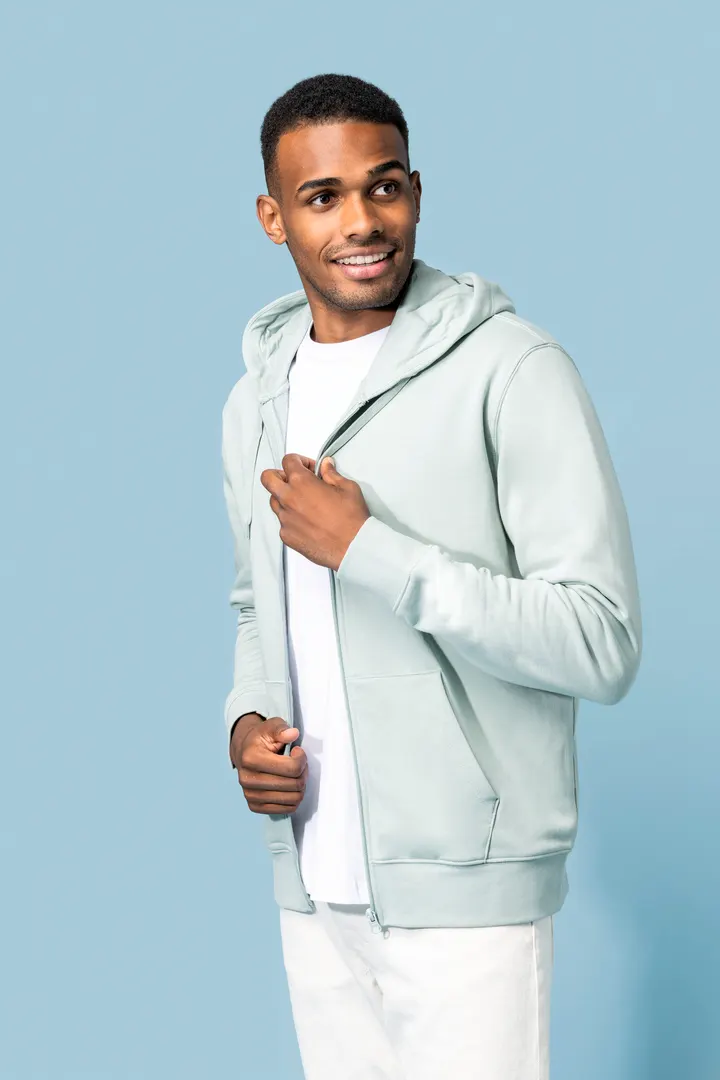 Umweltfreundliches Kapuzensweatshirt mit Reißverschluss Herren 7