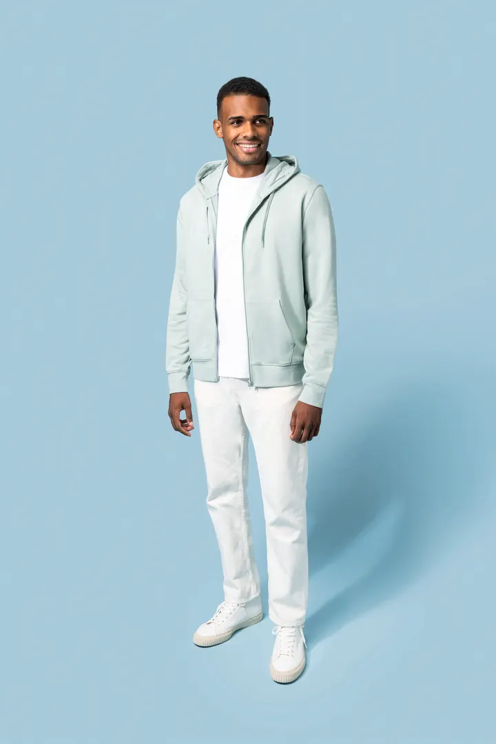 Umweltfreundliches Kapuzensweatshirt mit Reißverschluss Herren 9