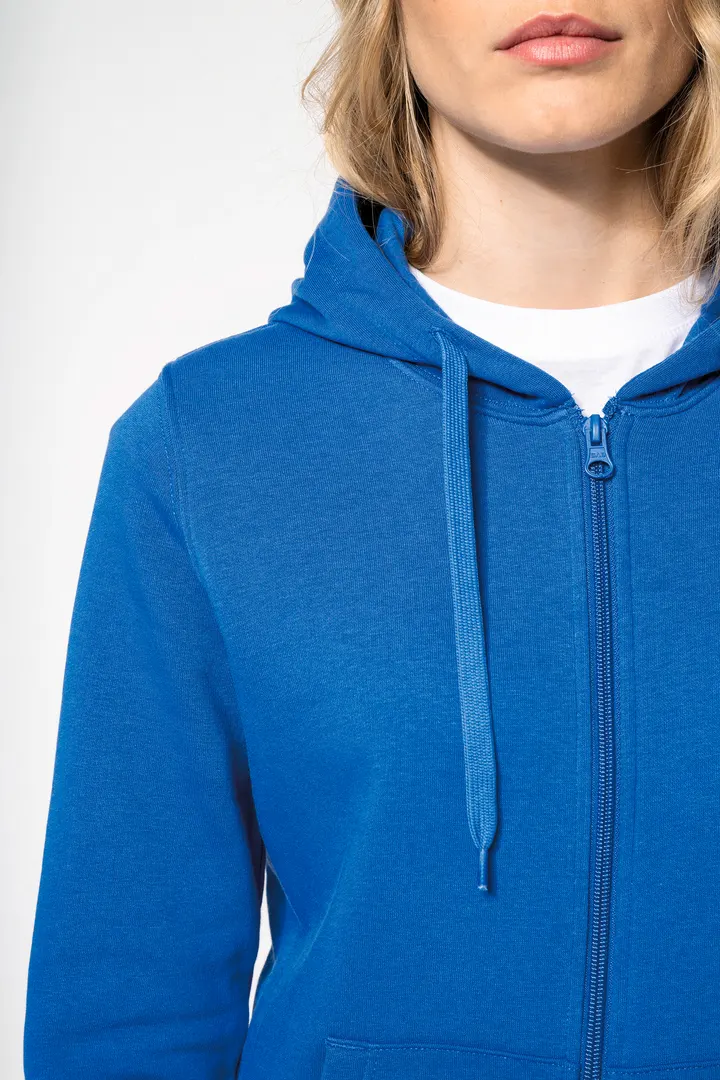 Umweltfreundliches Kapuzensweatshirt mit Reißverschluss Damen 18