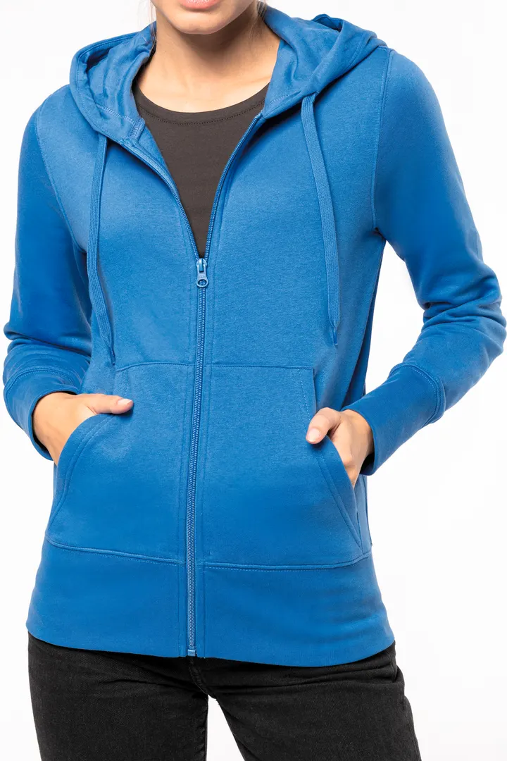 Umweltfreundliches Kapuzensweatshirt mit Reißverschluss Damen 4
