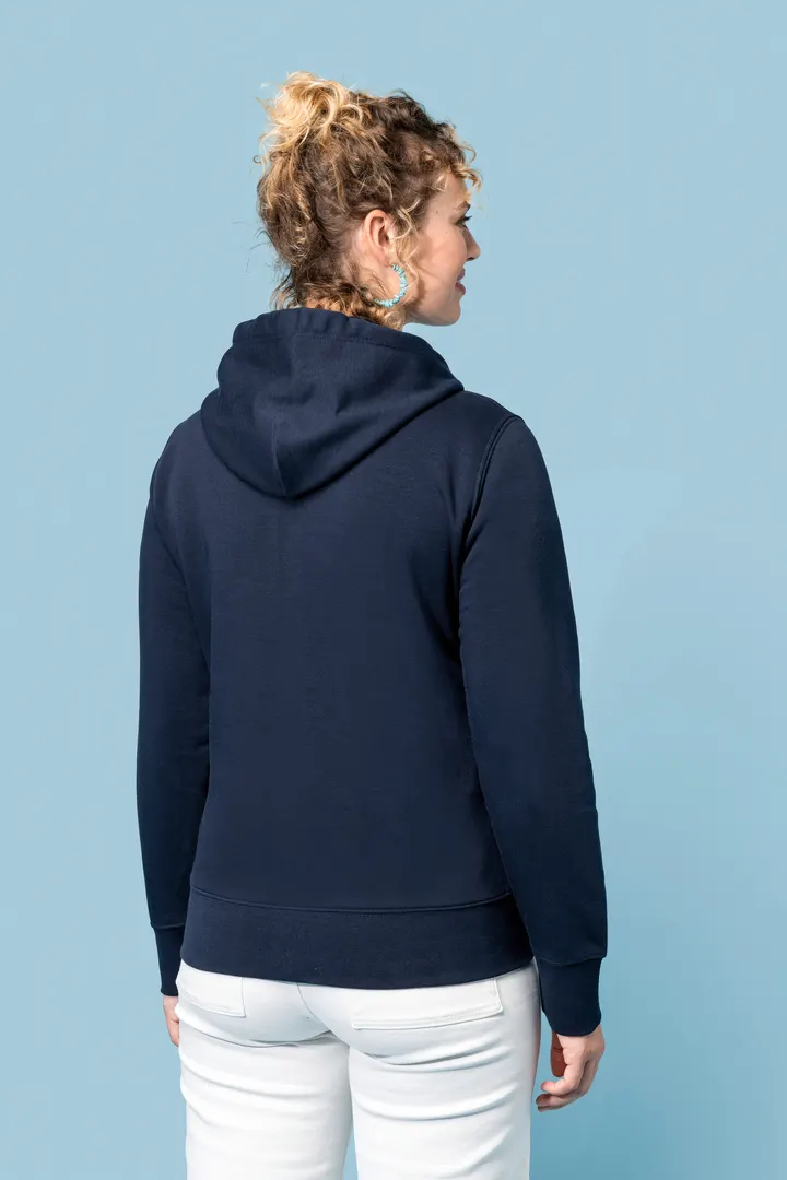 Umweltfreundliches Kapuzensweatshirt mit Reißverschluss Damen 3