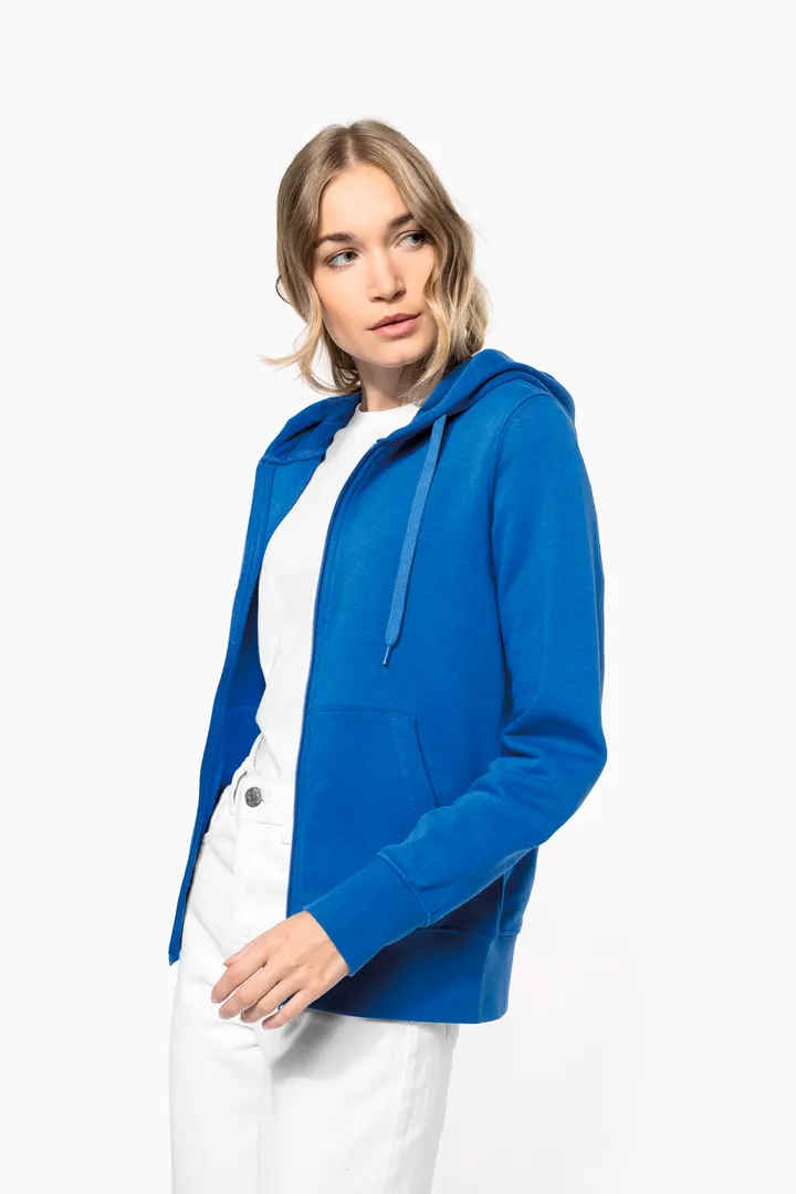 Umweltfreundliches Kapuzensweatshirt mit Reißverschluss Damen 9