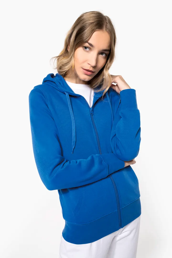 Umweltfreundliches Kapuzensweatshirt mit Reißverschluss Damen 11