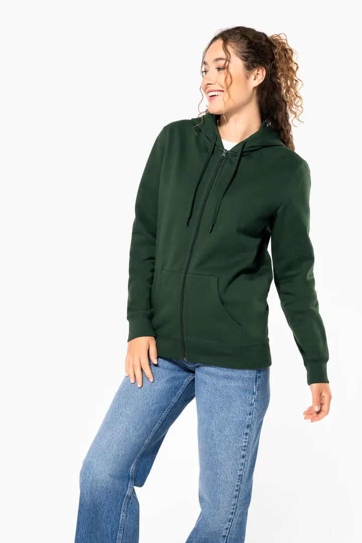 Sweat-shirt recyclé zippé à capuche unisexe 10