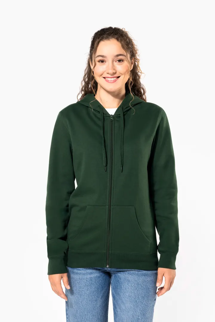 Sweat-shirt recyclé zippé à capuche unisexe 11