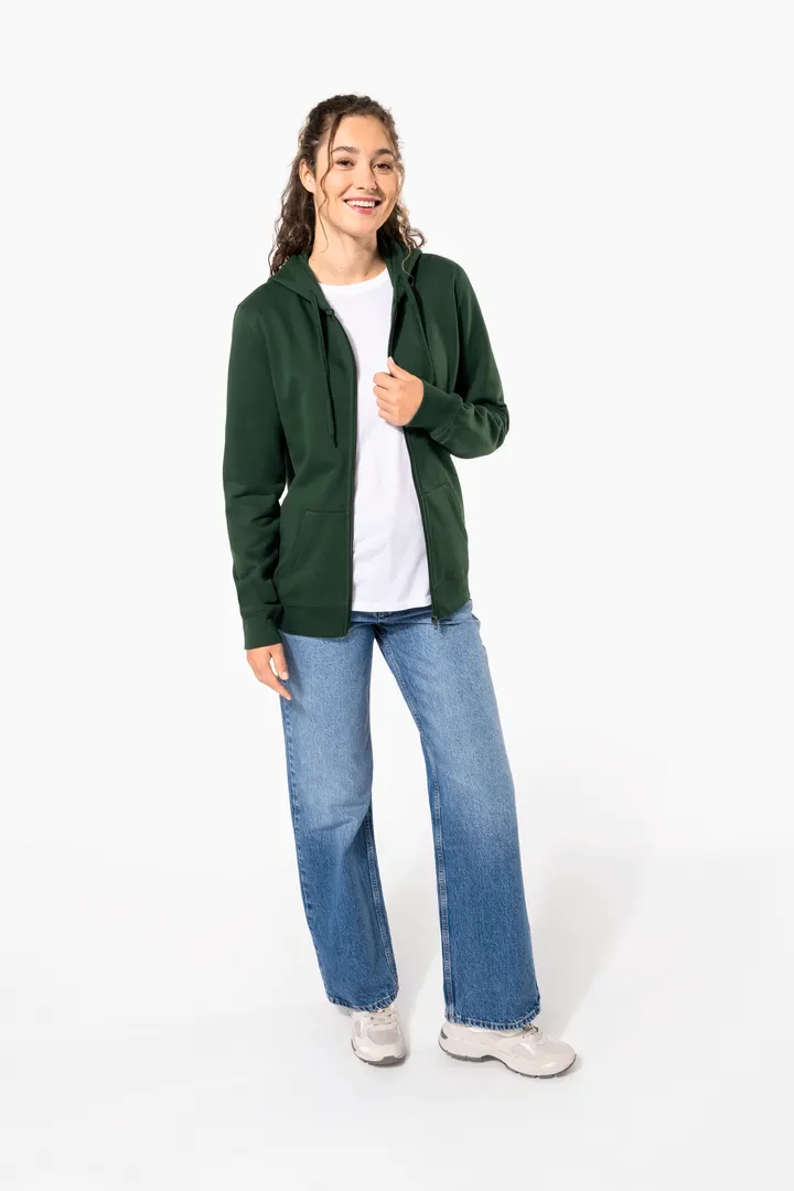 Sweat-shirt recyclé zippé à capuche unisexe 12