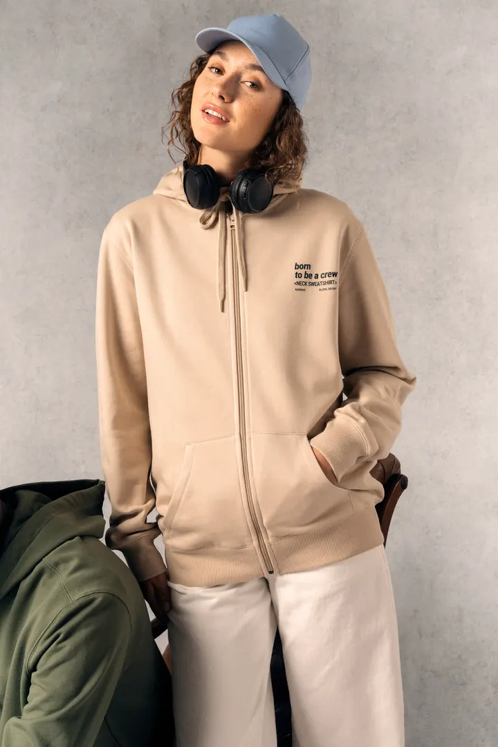 Sweat-shirt recyclé zippé à capuche unisexe 16
