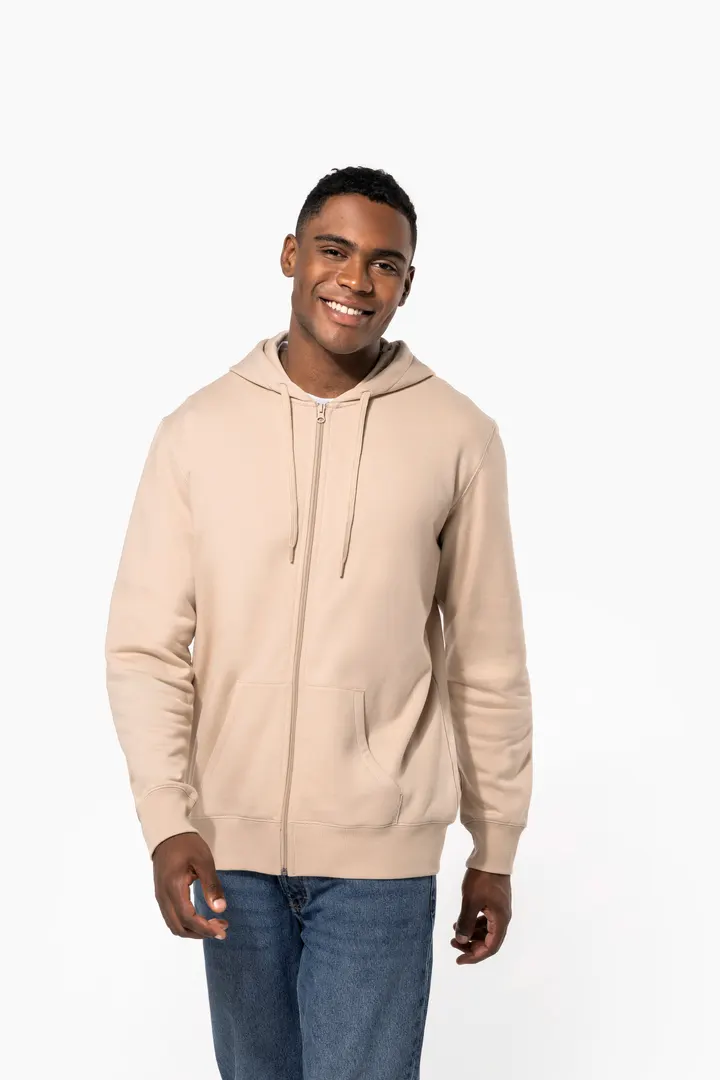 Sweat-shirt recyclé zippé à capuche unisexe 4