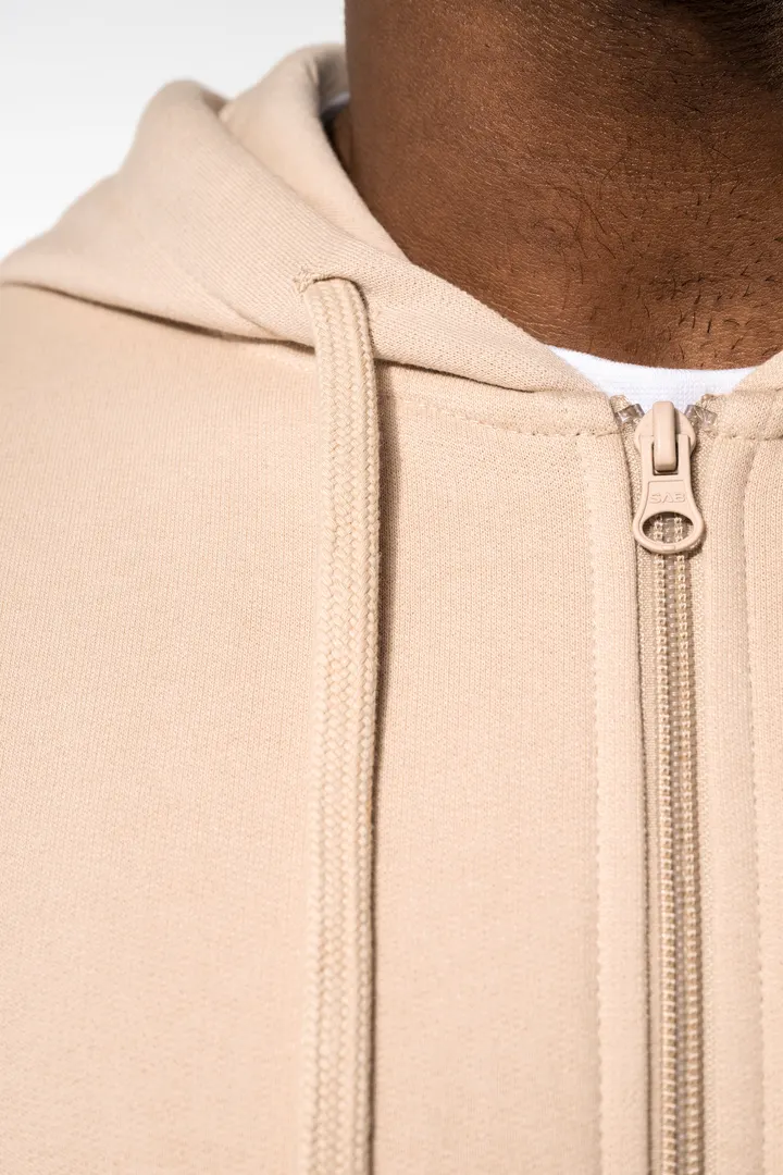 Sweat-shirt recyclé zippé à capuche unisexe 7