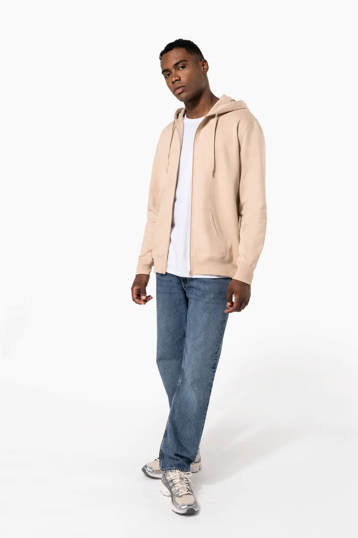 Sweat-shirt recyclé zippé à capuche unisexe 1
