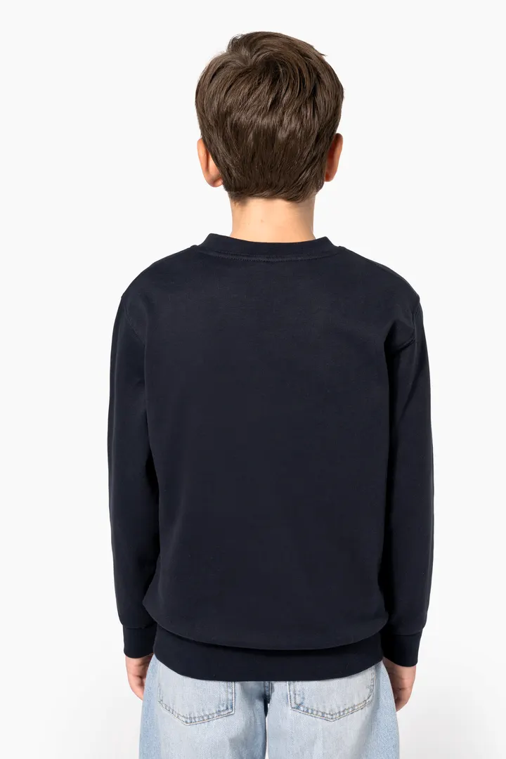 Recyceltes Kinder-Sweatshirt mit Rundhalsausschnitt