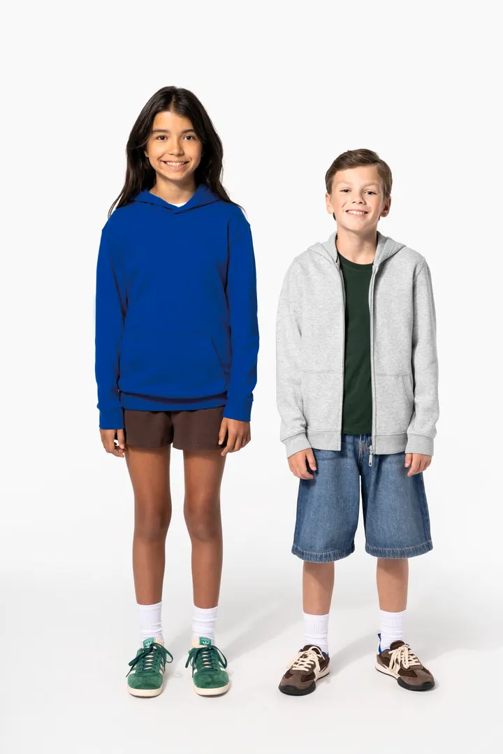Sweat-shirt recyclé zippé à capuche enfant 16